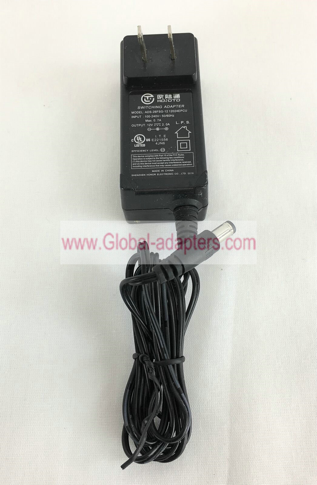 New 12V 2.0A Switching Adapter Honor/Hoioto ADS-26FSG-12 12024EPCU Power Supply Charger